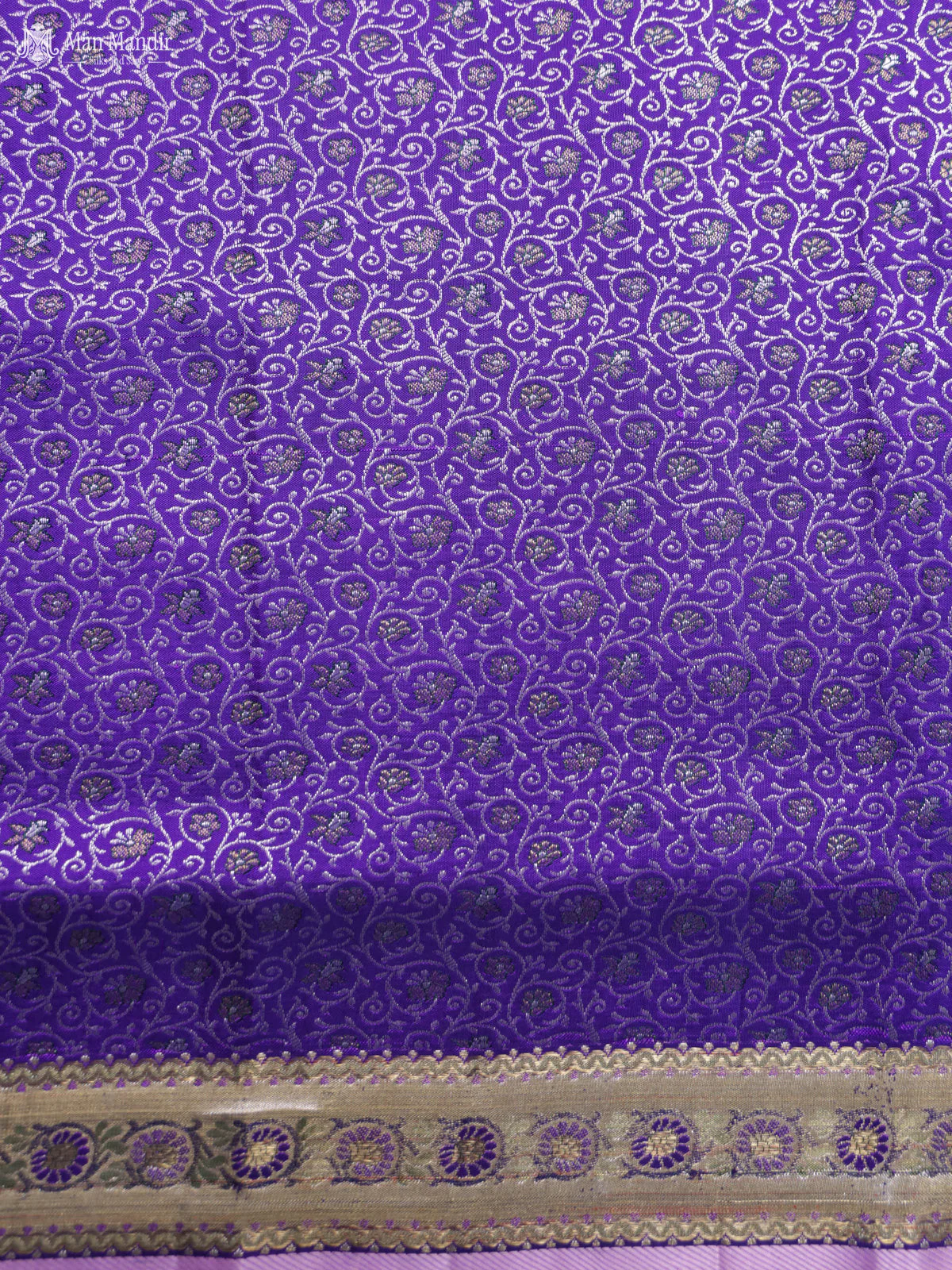 Purple Kanchipuram Silk Saree - Image 6