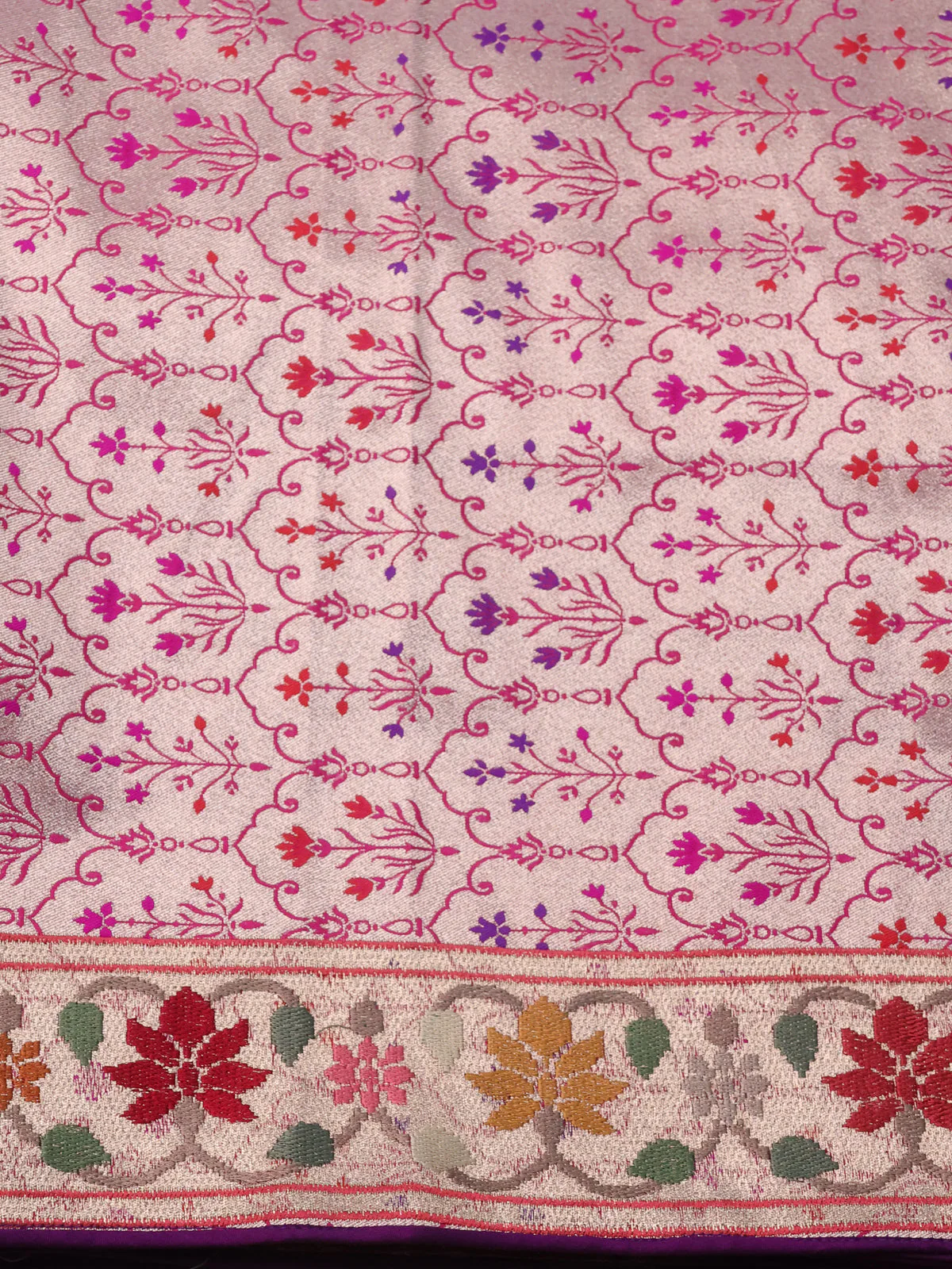 Purple-Tissue Organza Saree - Image 4
