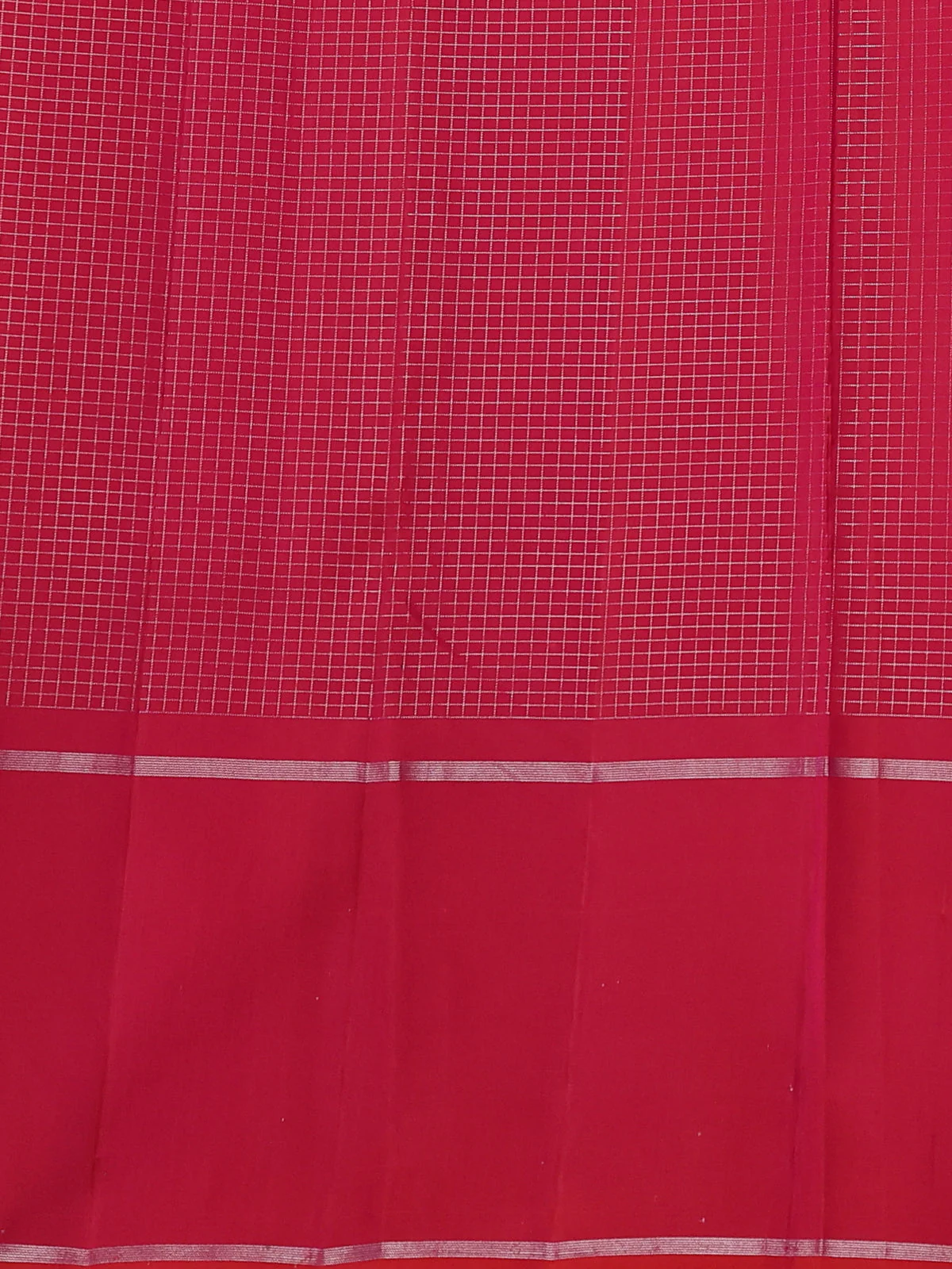 Rani Pink - Dual Tone Orange Kanchipuram Silk Saree - Image 4
