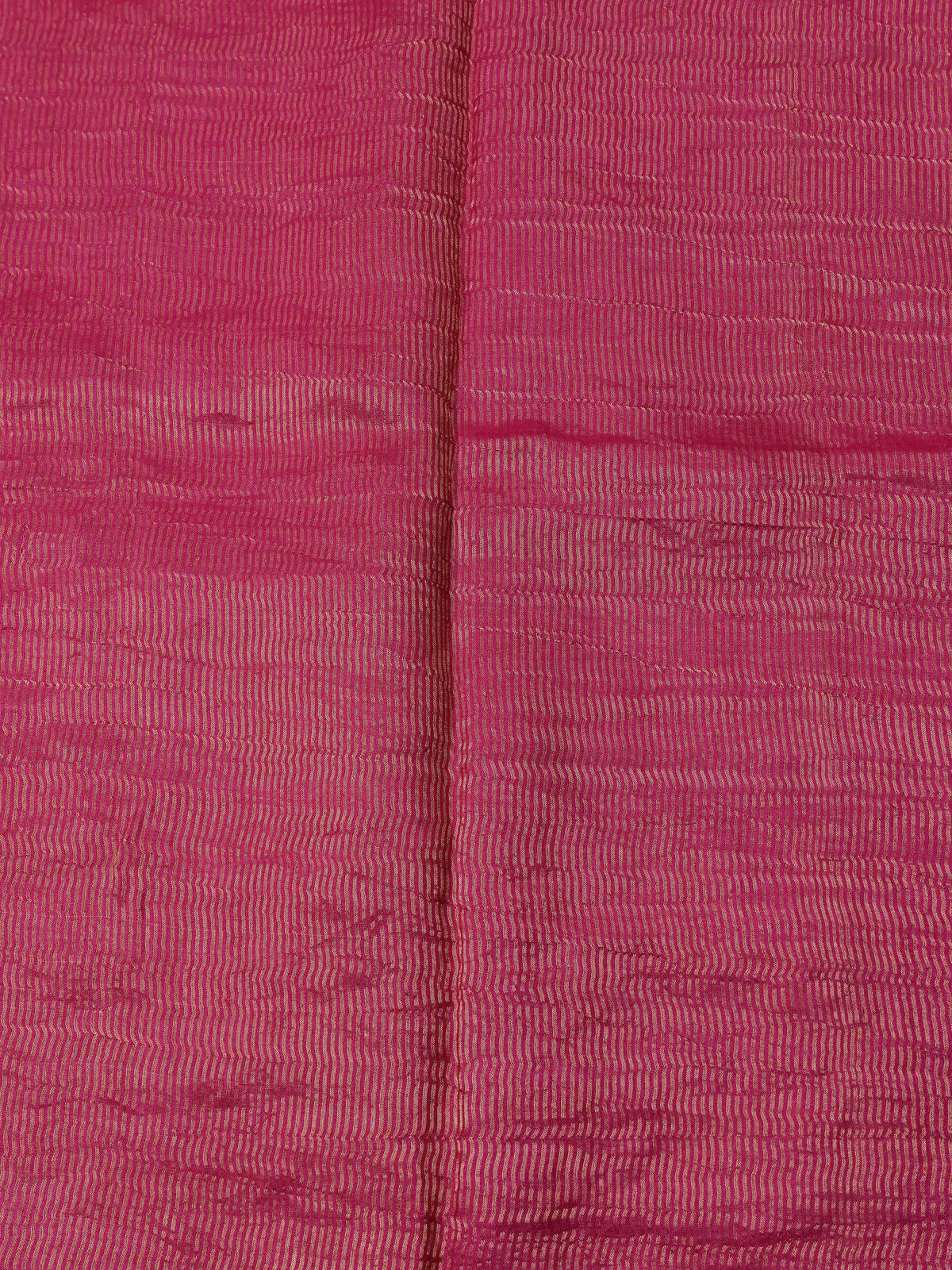 Rani Pink Tussar Silk Saree - Image 4