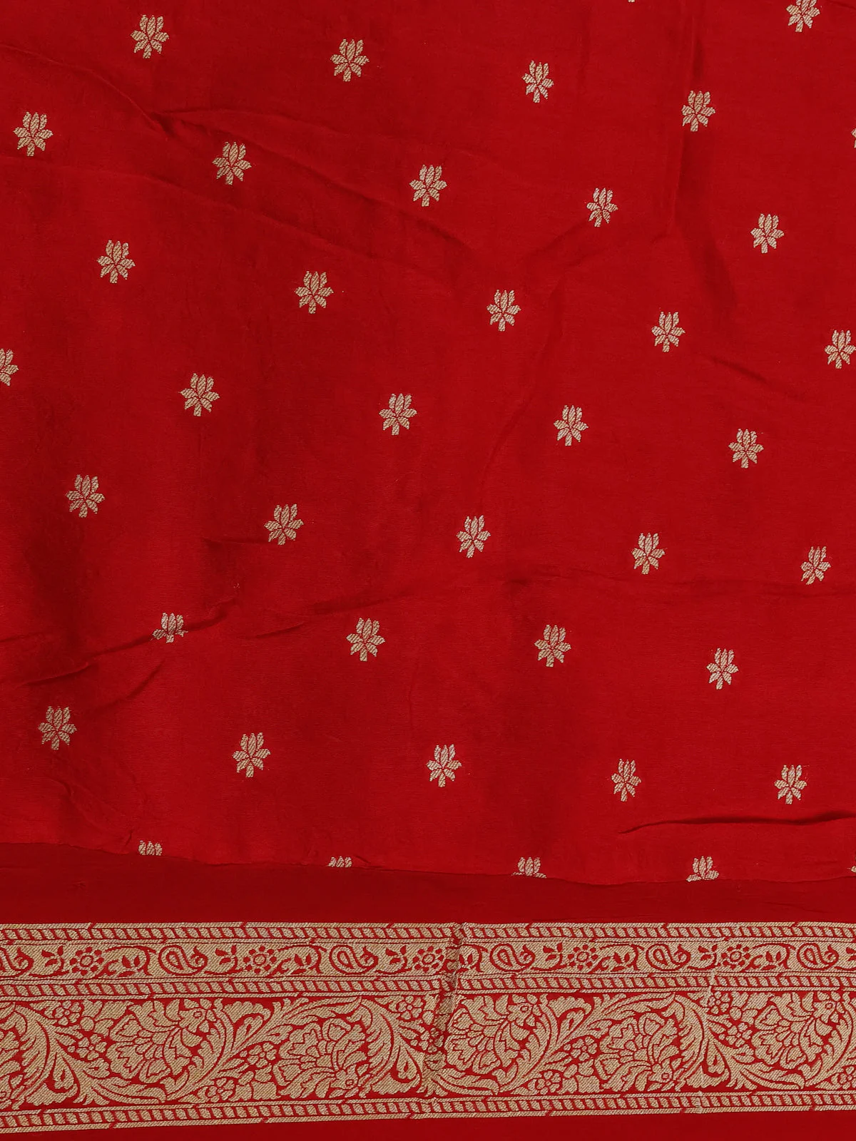 Red Banarasi Georgette Saree - Image 5