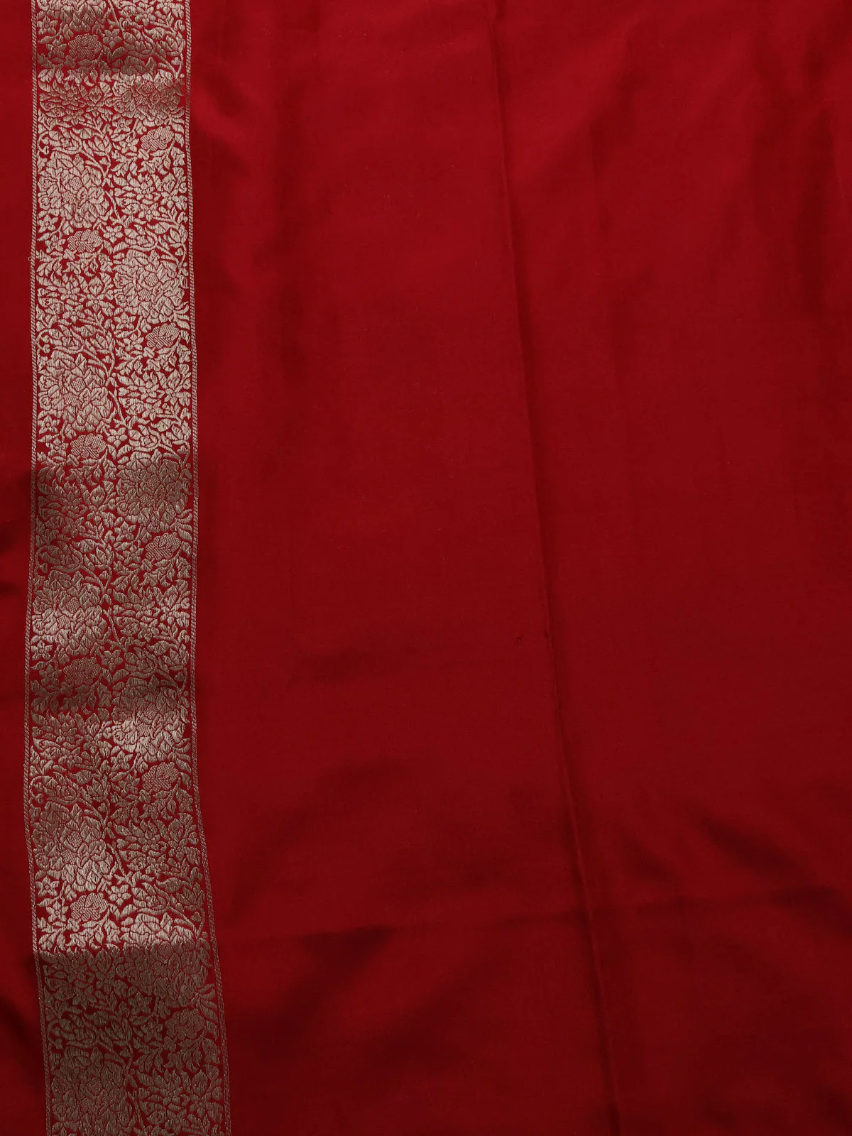 Red Banarasi Silk Saree - Image 4