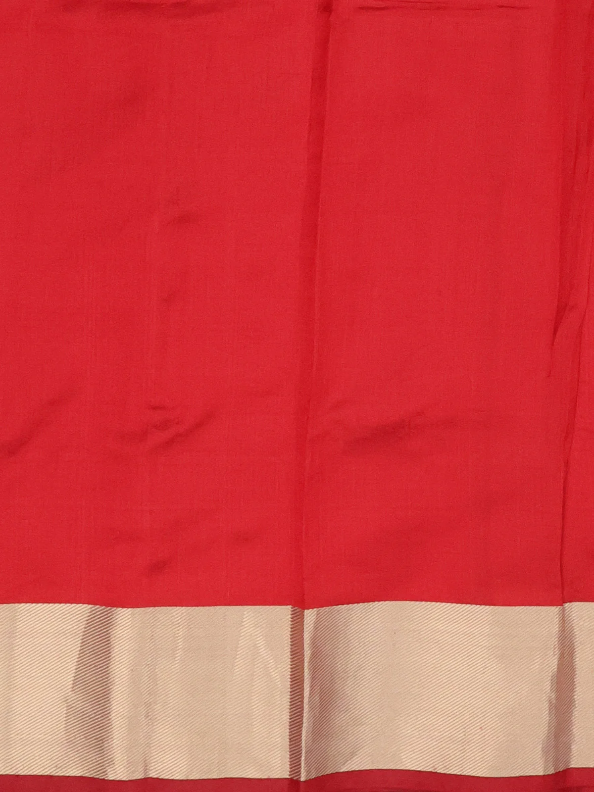 Red Chanderi Silk Saree - Image 3