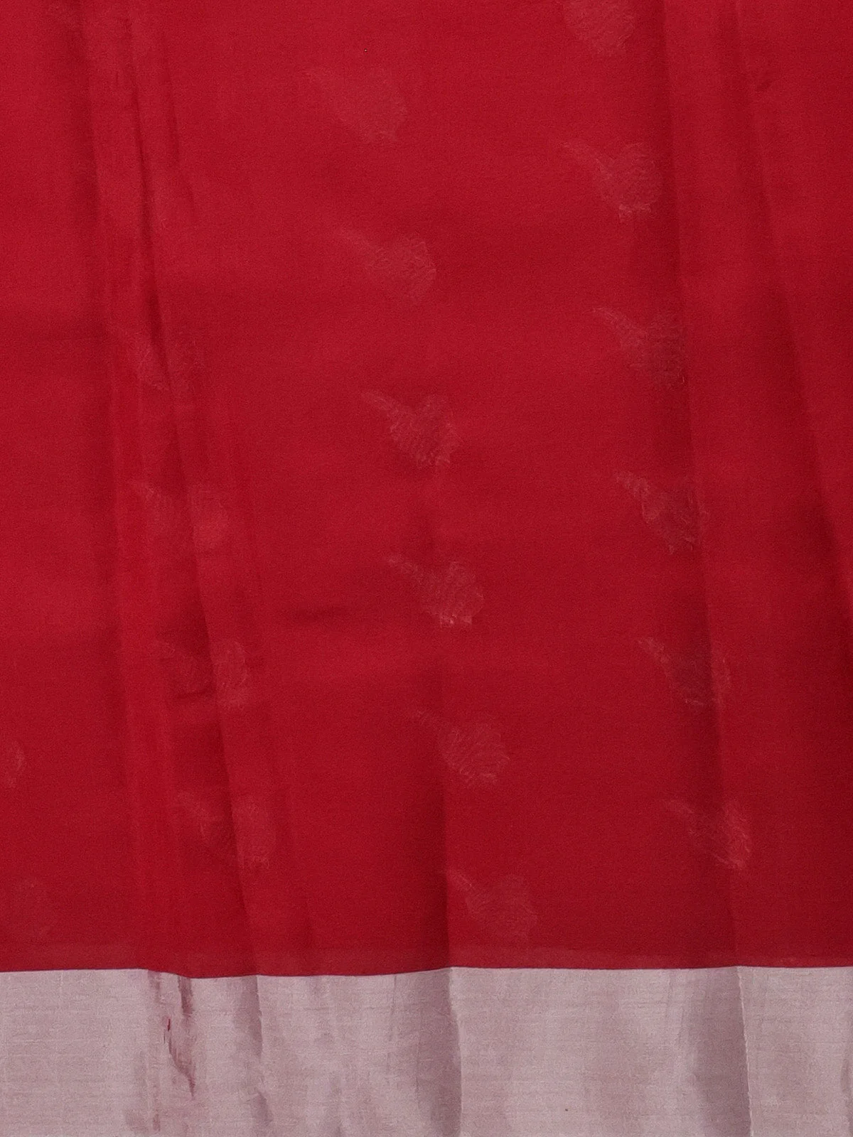 Red Chanderi Silk Saree - Image 3