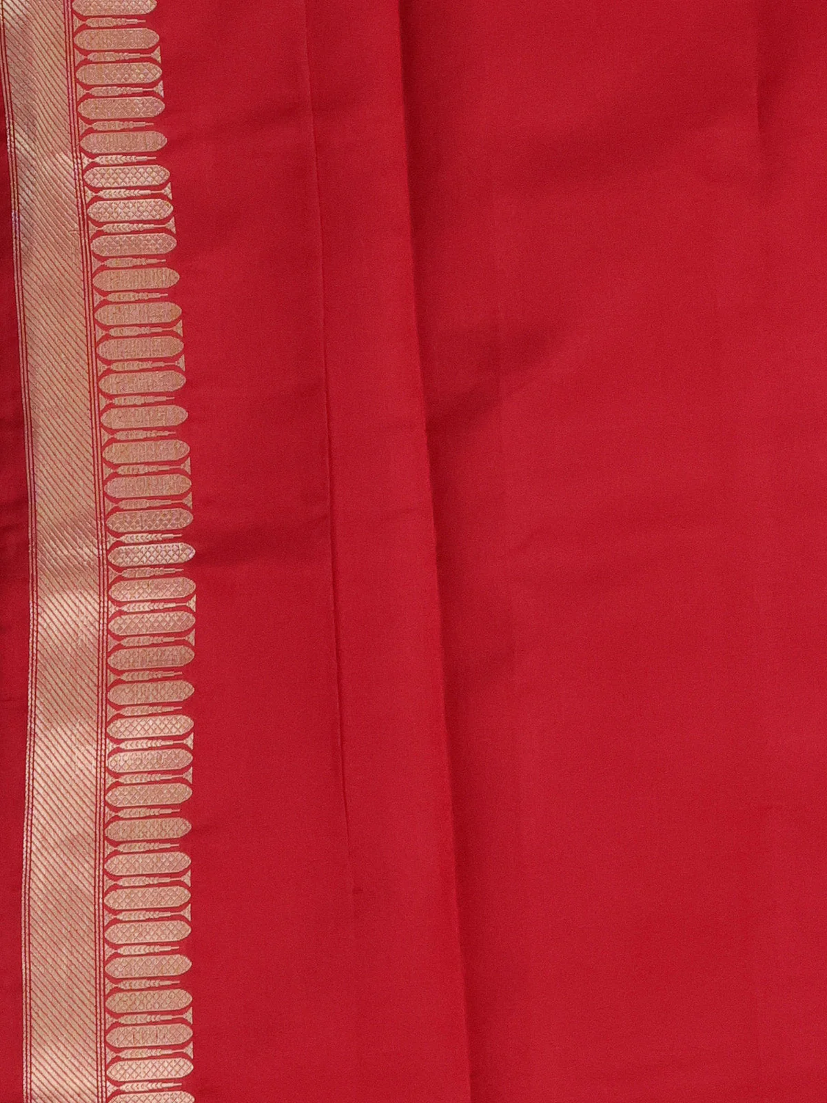 Red Chanderi Silk Saree - Image 3