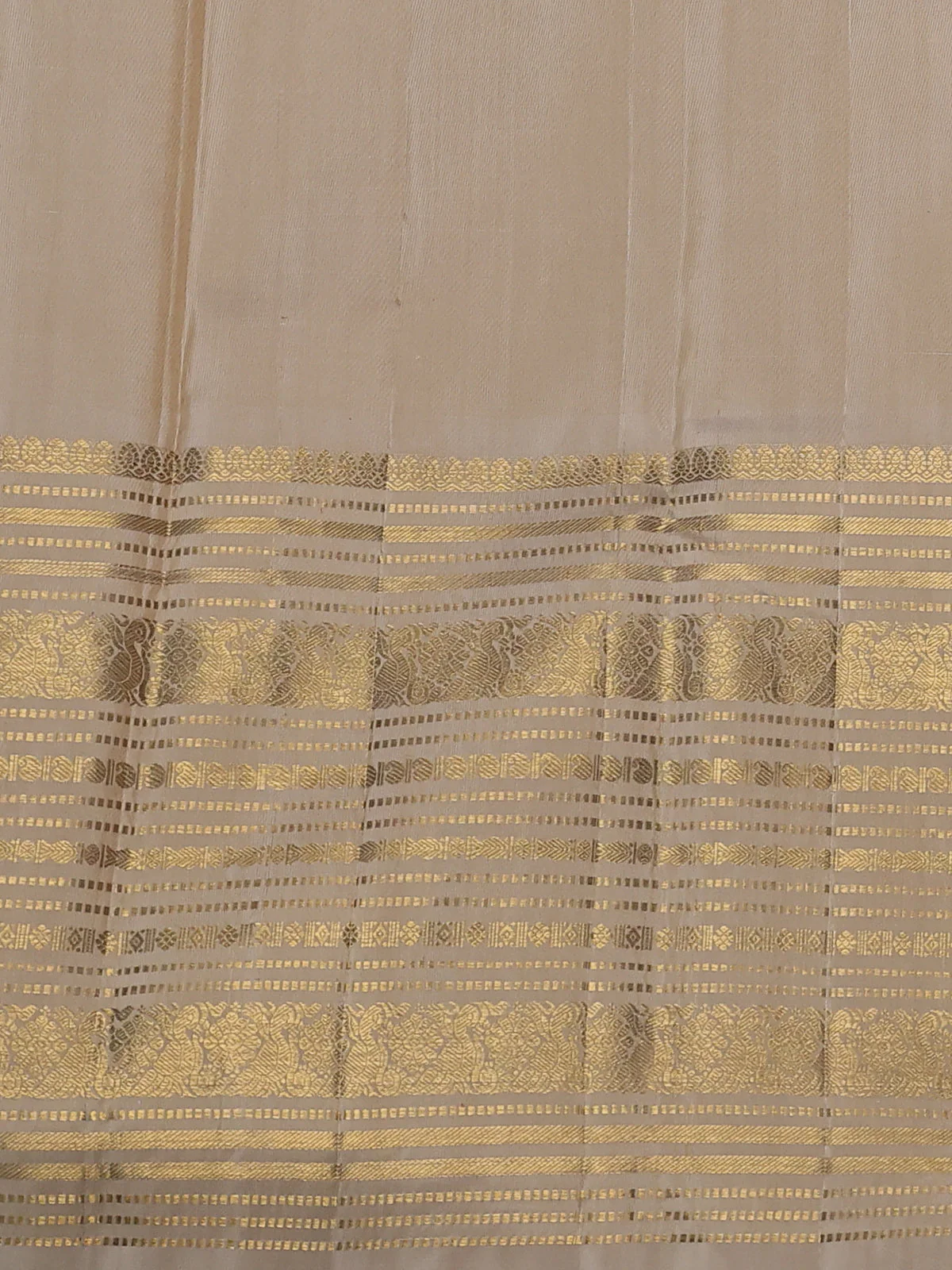 Red-Cream Pure Kanchipuram Silk Saree - Image 4
