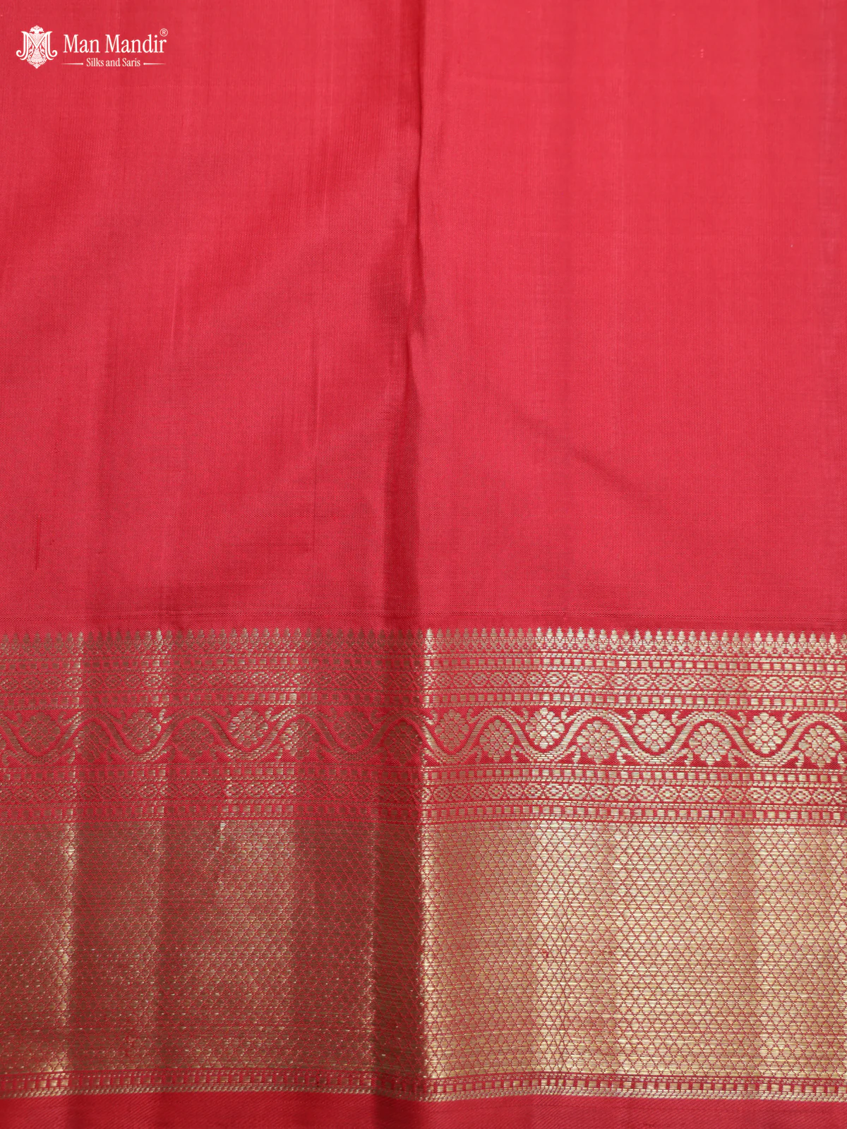 Red Kanchipuram Silk Saree - Image 6