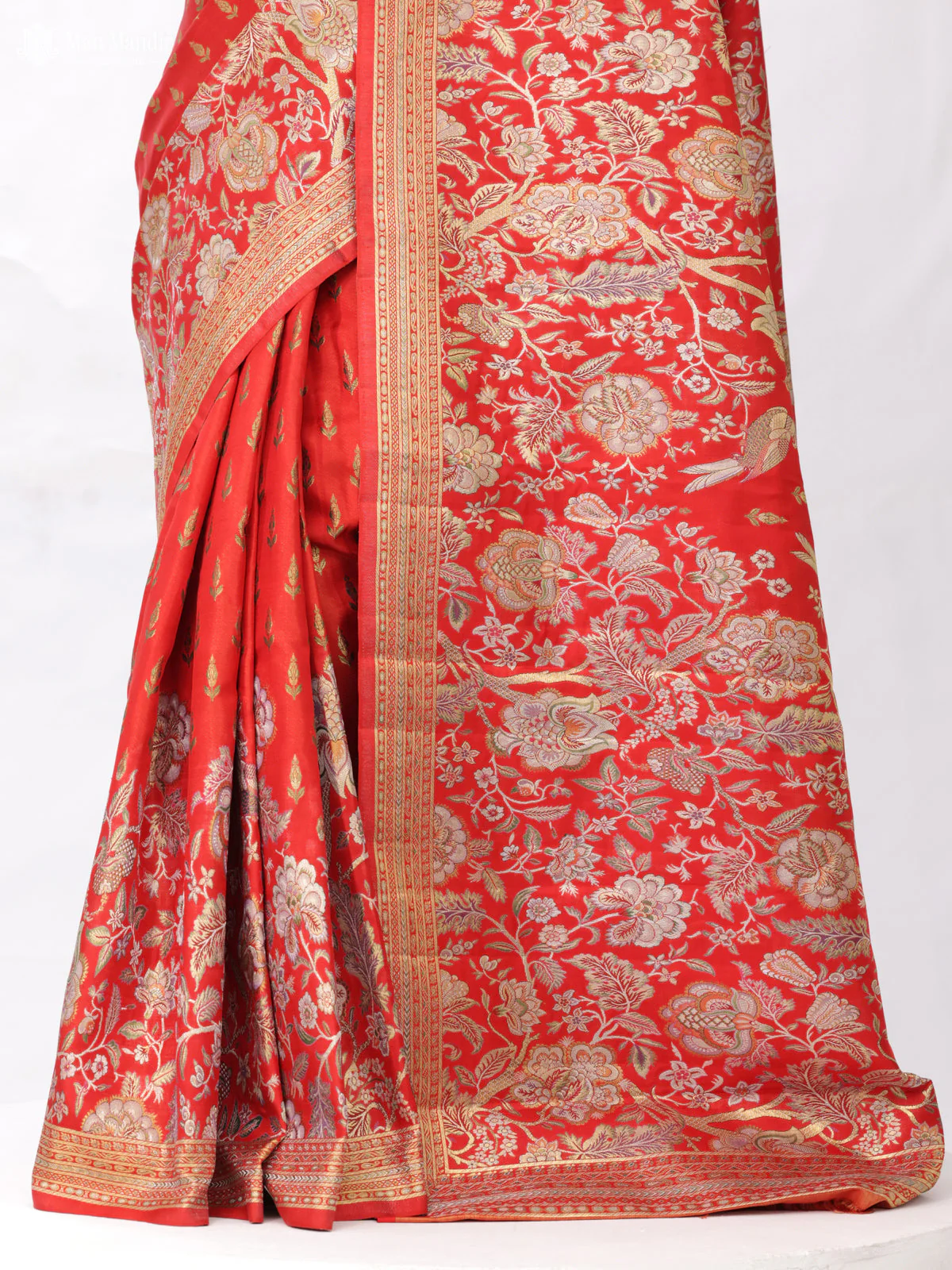 Red Kanchipuram Silk Saree - Image 3