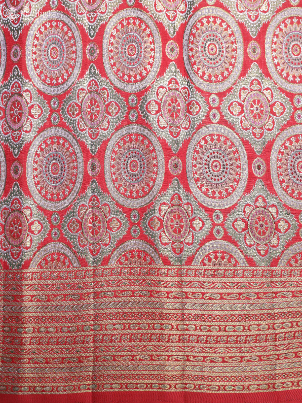 Red Kanchipuram Silk Saree - Image 6