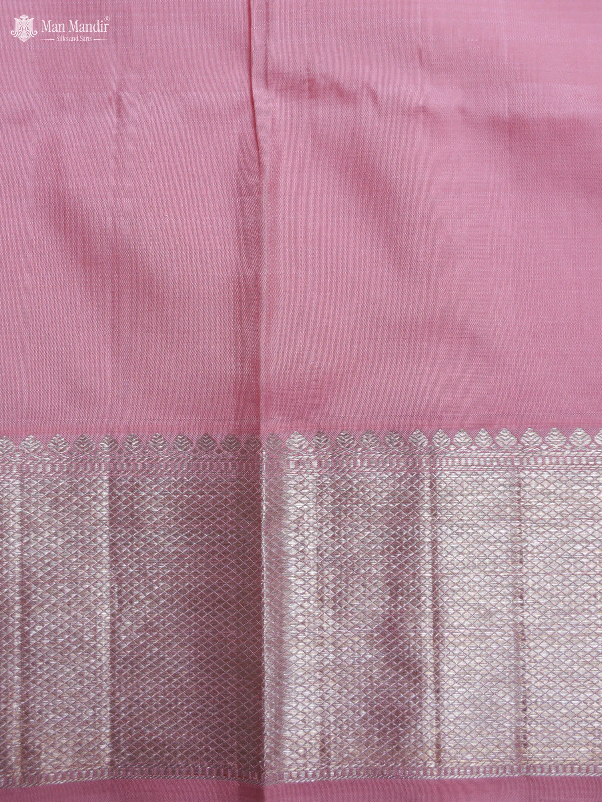 Red - Mild Peach Kanchipuram Silk Saree - Image 7
