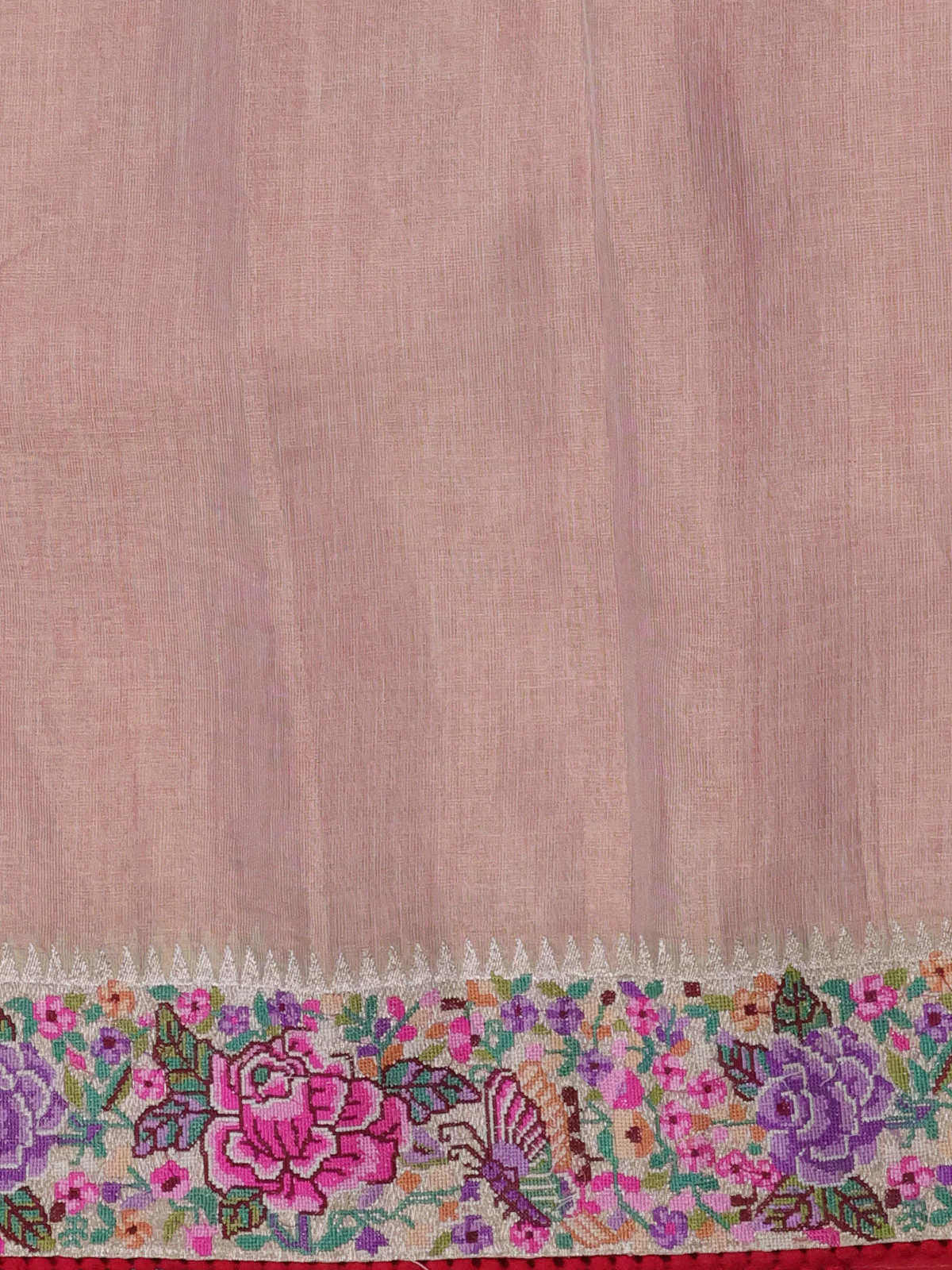 Red Organza Silk Saree - Image 3