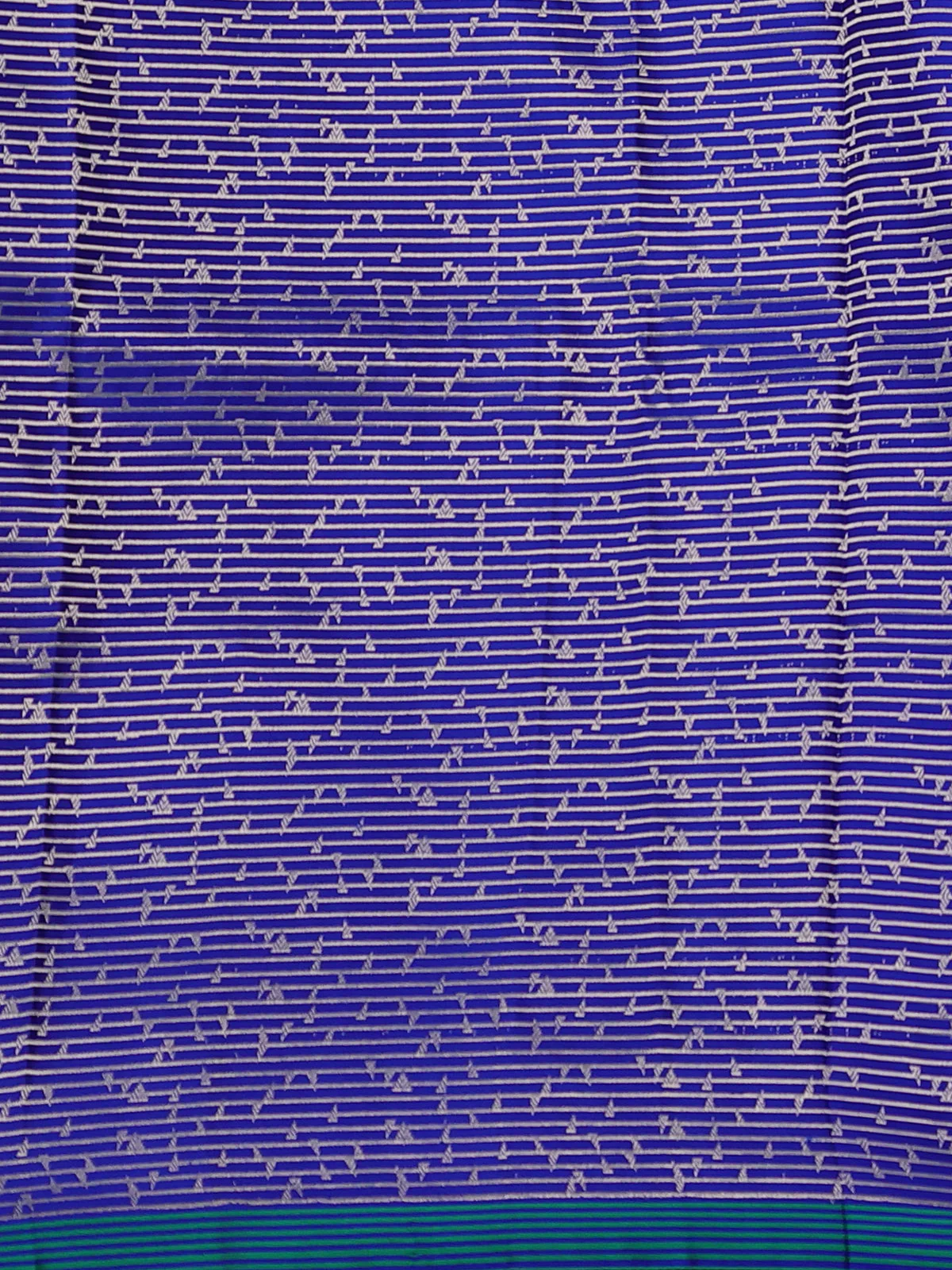 Royal Blue Banarasi Mushru Silk Saree - Image 4