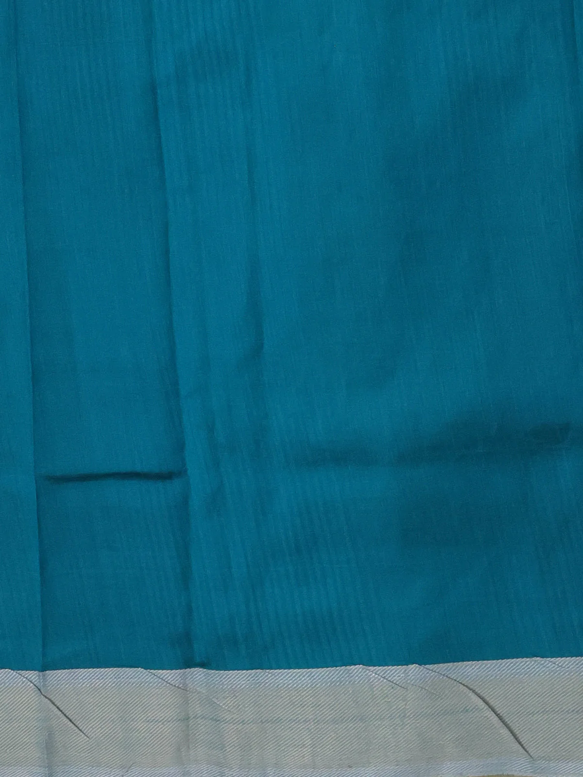 Teal Green Chanderi Silk Saree - Image 3