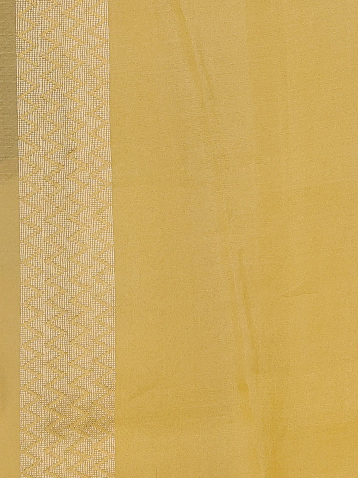 Yellow Banarasi Kora Saree - Image 3
