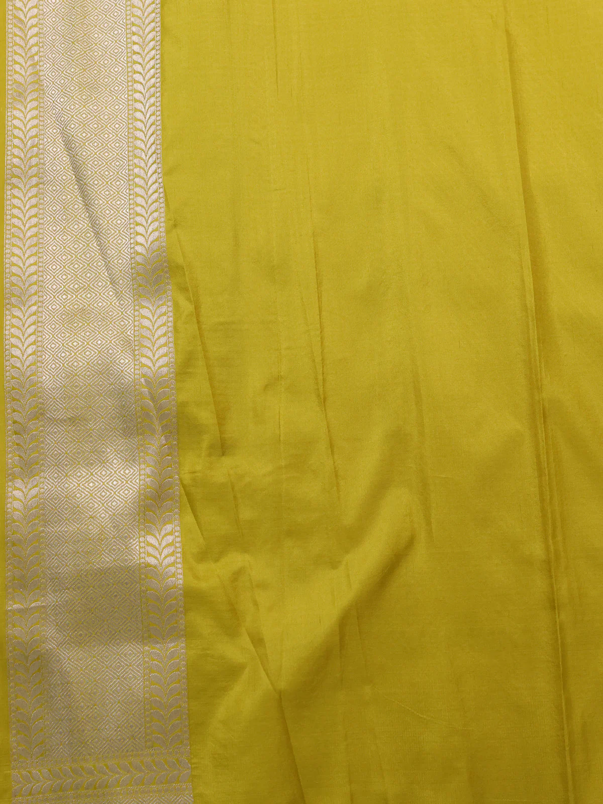 Yellow Banarasi Silk Saree - Image 4