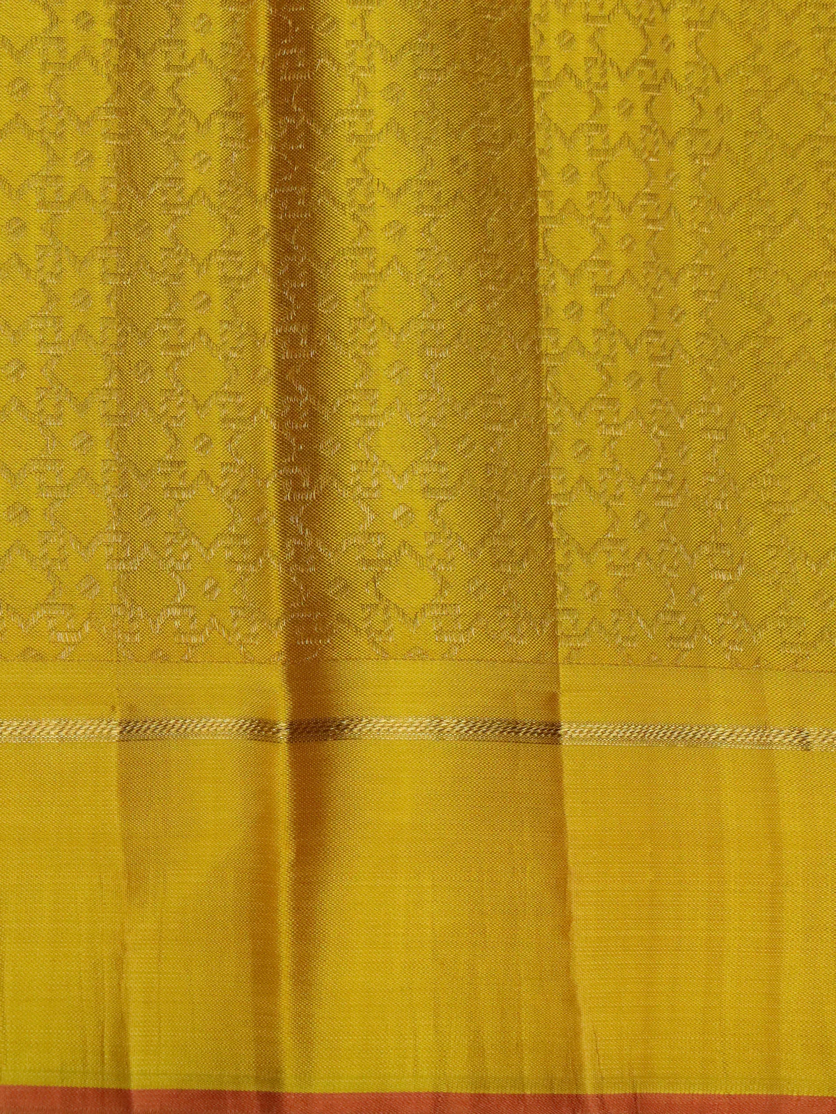 Yellow Kanchipuram Silk Saree - Image 4
