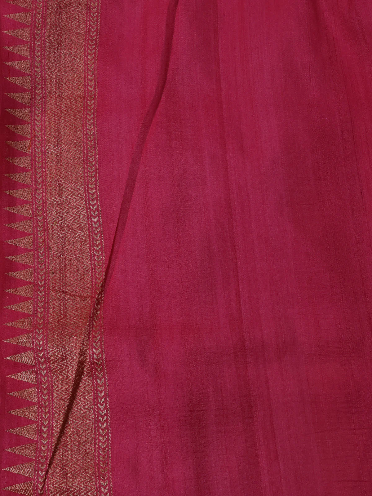 Yellow-Pink Banarasi Khaddi Tussar Saree - Image 4