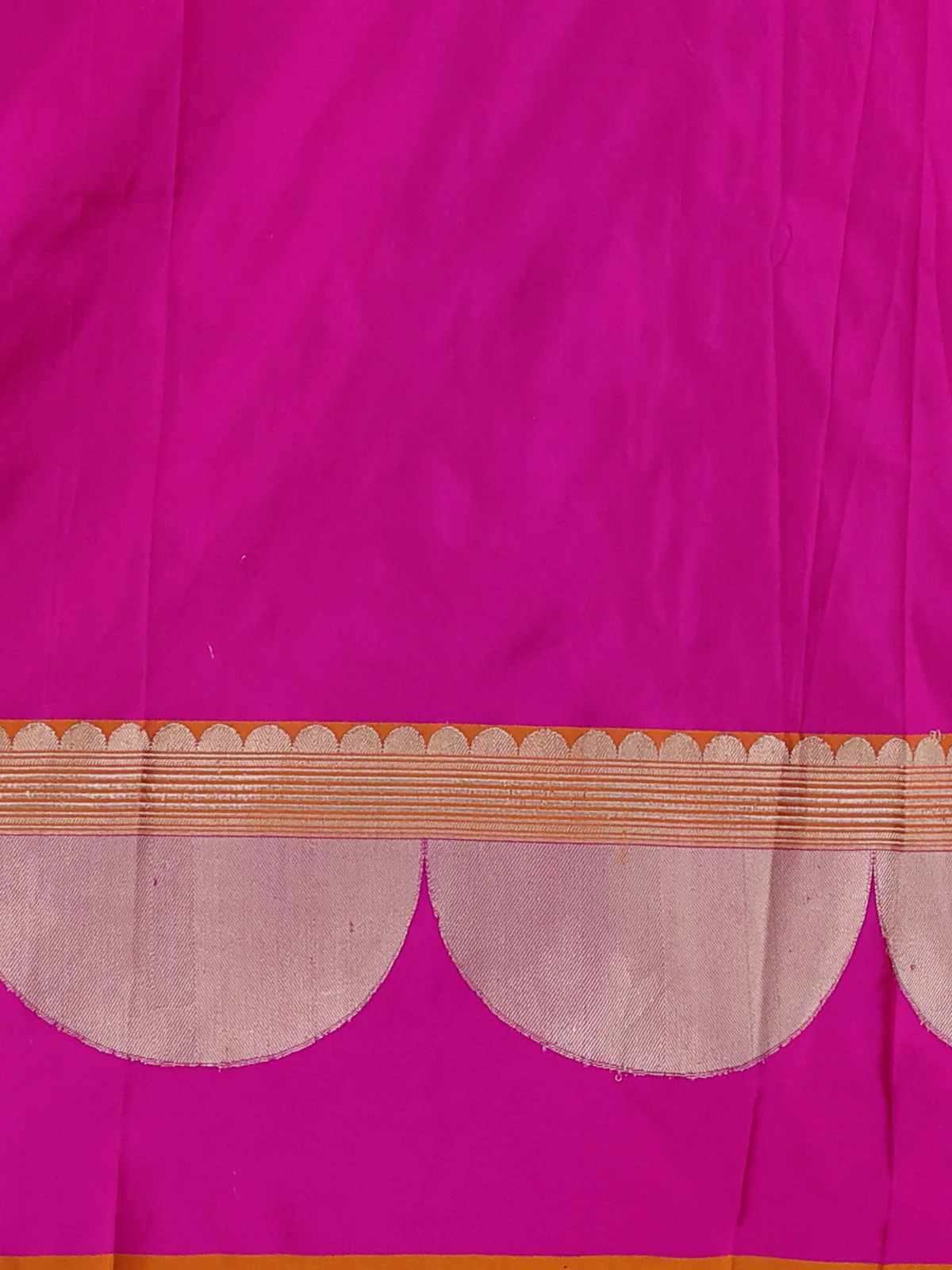 Yellow-Pink Banarasi Tussar Silk Saree - Image 4