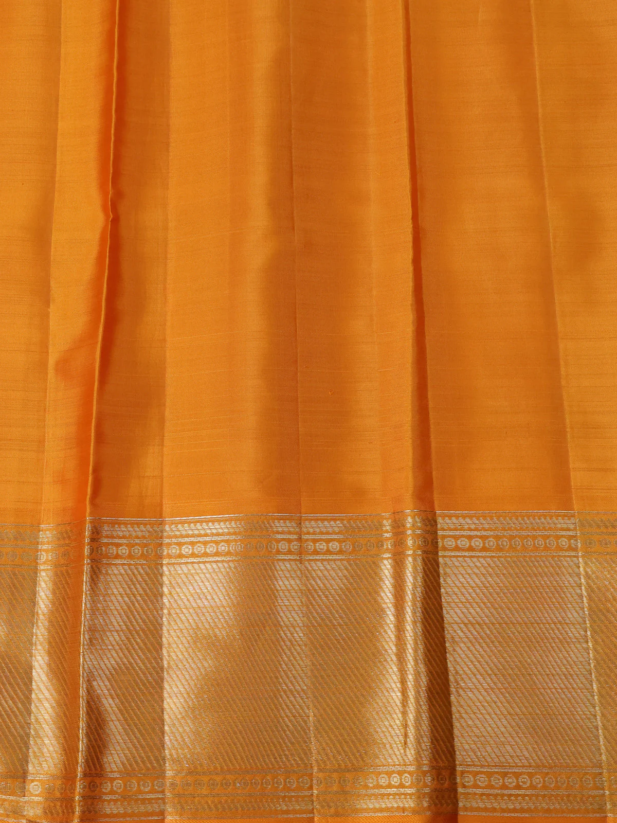 Yellow Pure Kanchipuram Silk Saree - Image 4