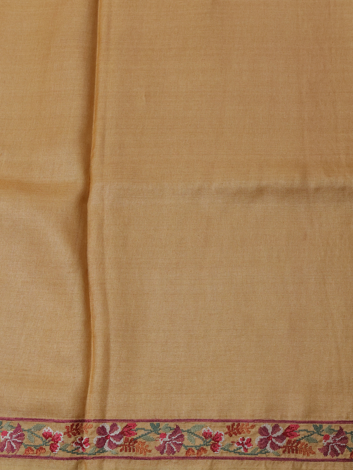 Yellow Tussar Silk Saree - Image 4